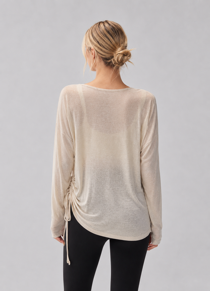 Haut de Sport Ajustable - Beige - vue de dos